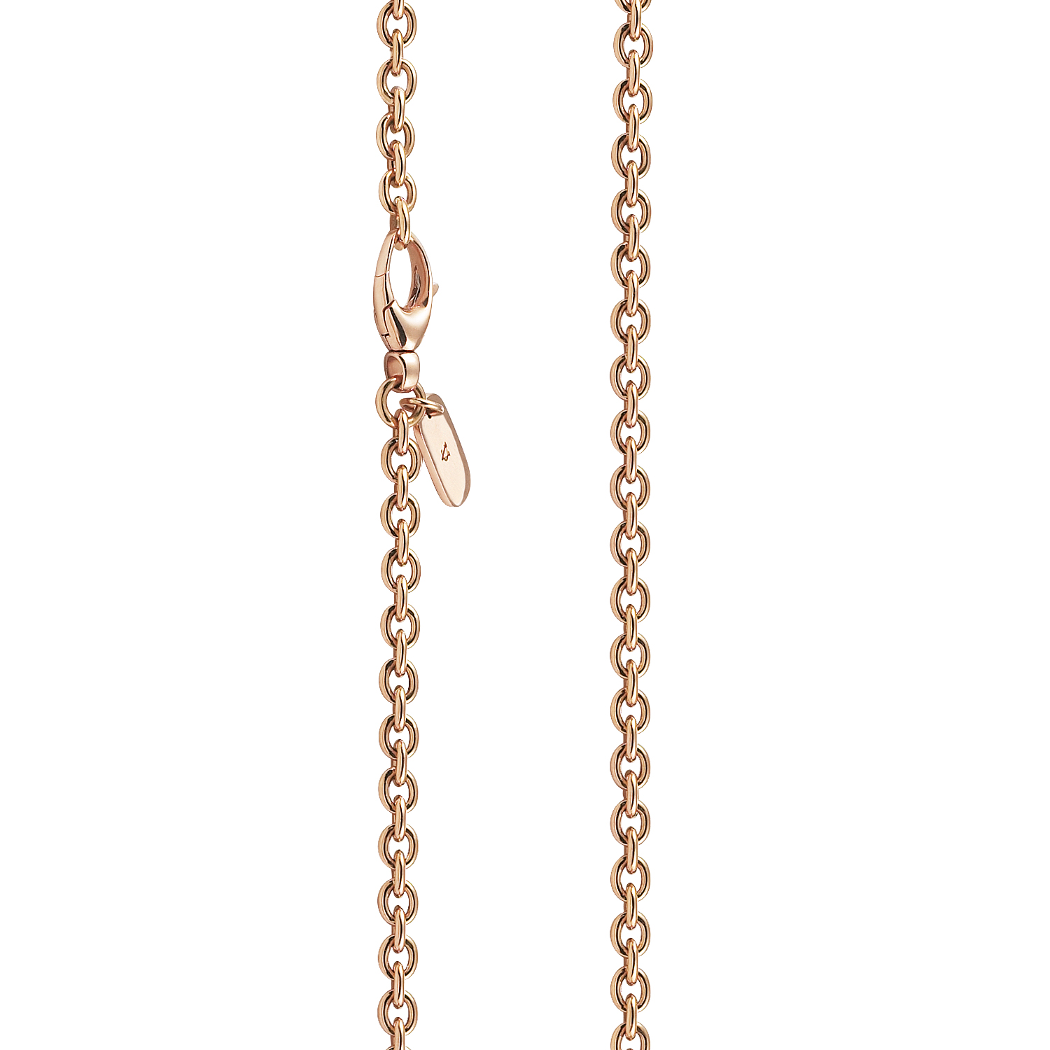Link necklace crafted from finest 18K rose gold