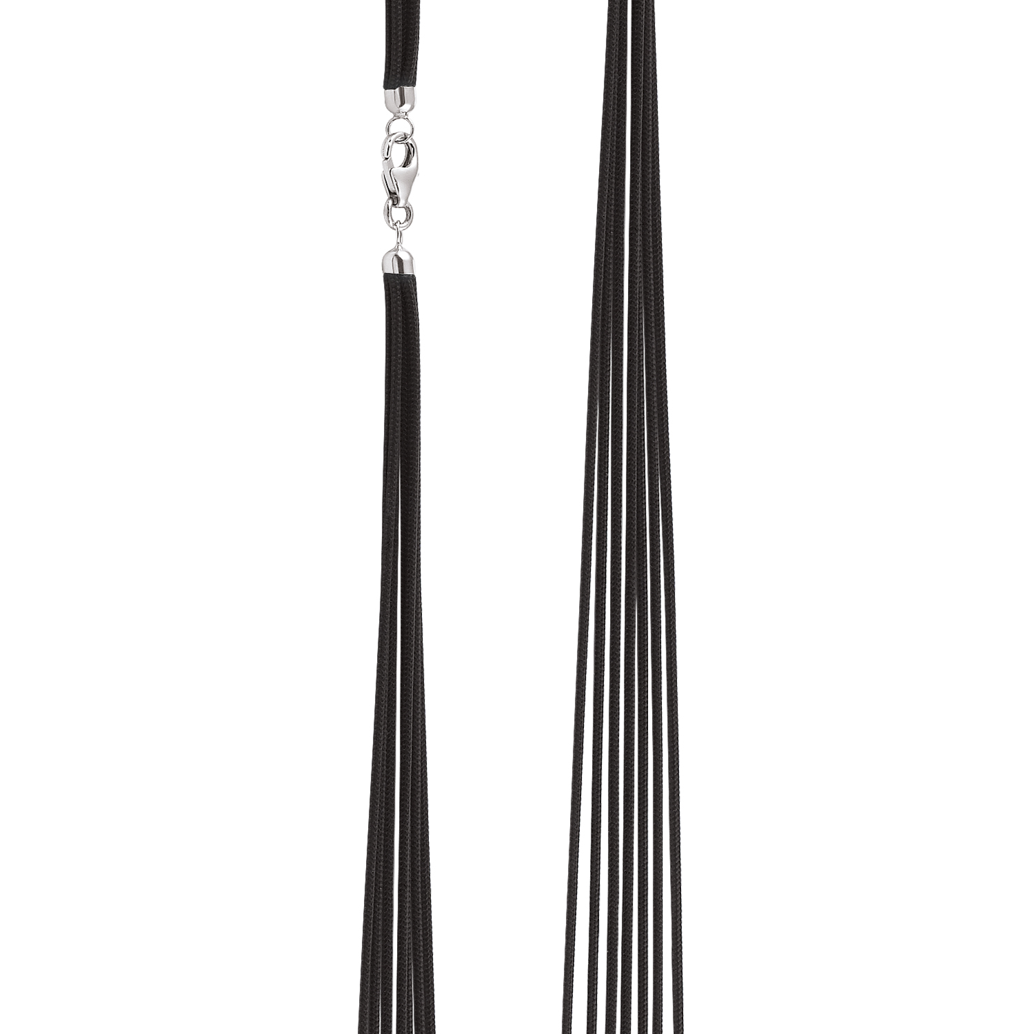 Silk cord with 18K white gold elements
