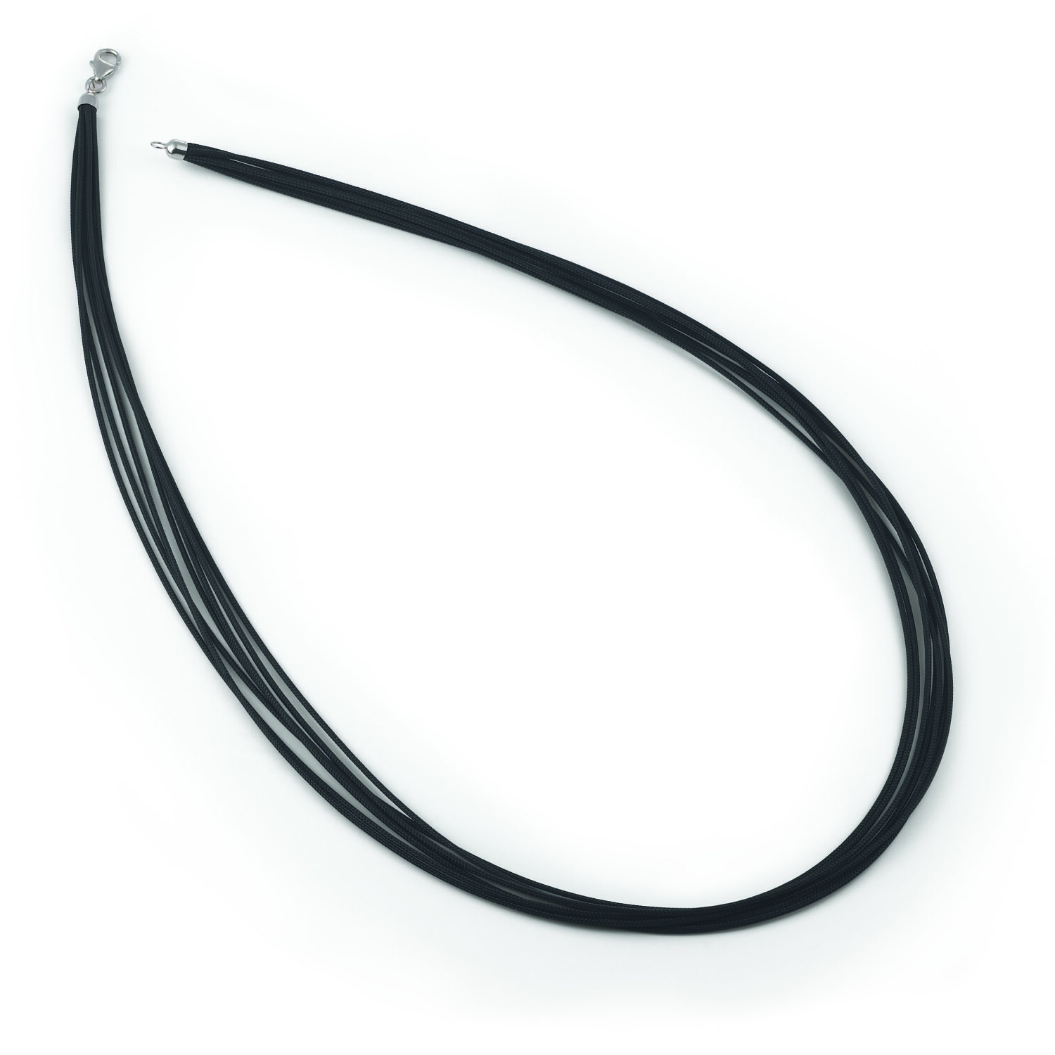 Silk cord with 18K white gold elements