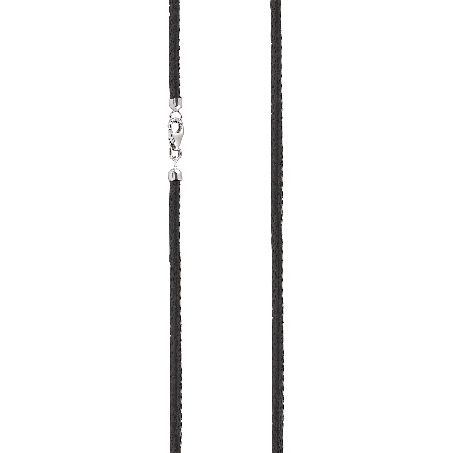 Silk cord with 18K white gold elements